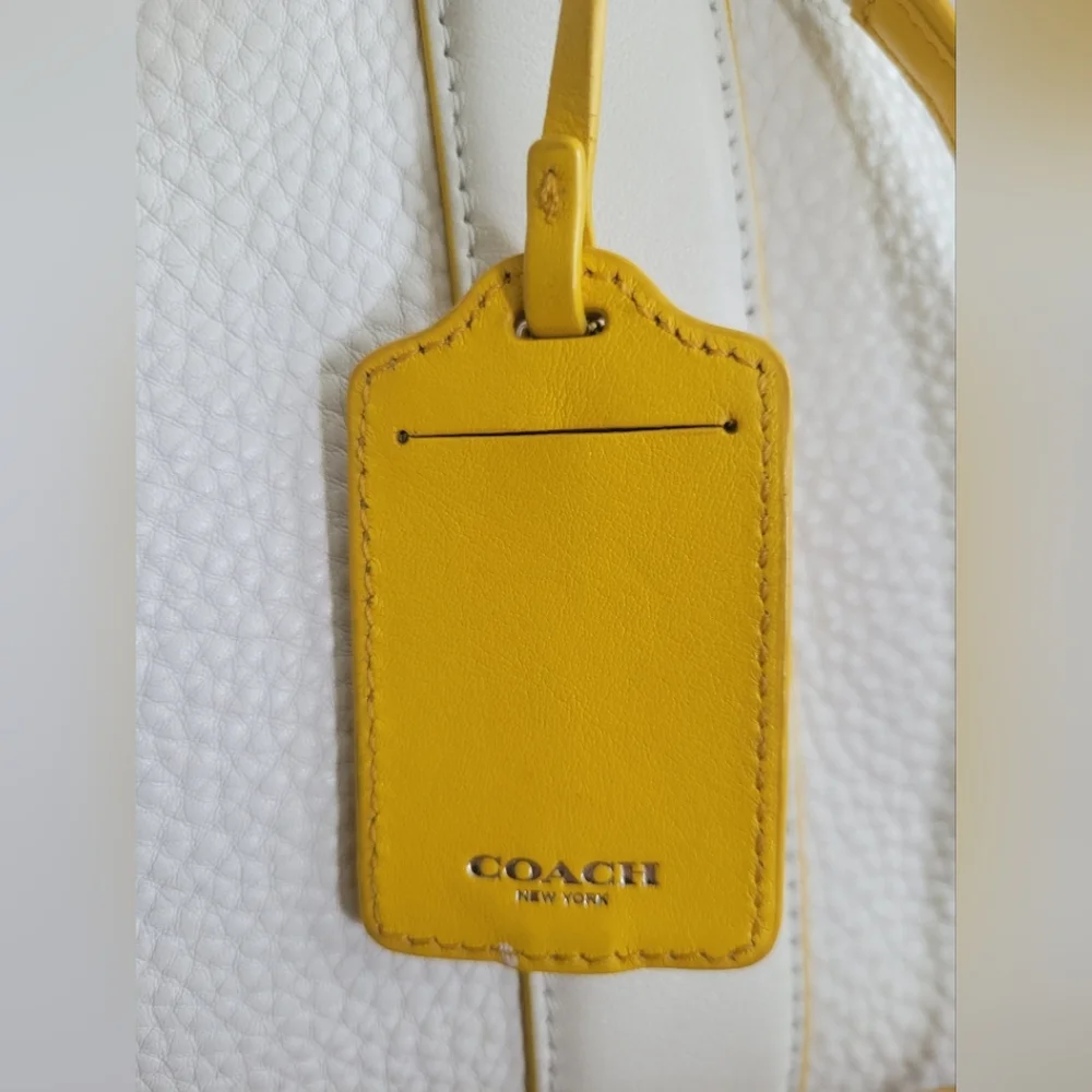 Coach White and Yellow Women's Bag - Picture 9 of 11
